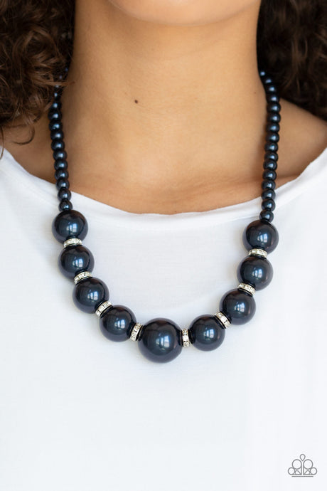 Paparazzi ~ SoHo Socialite ~ Blue Pearl Necklace Set