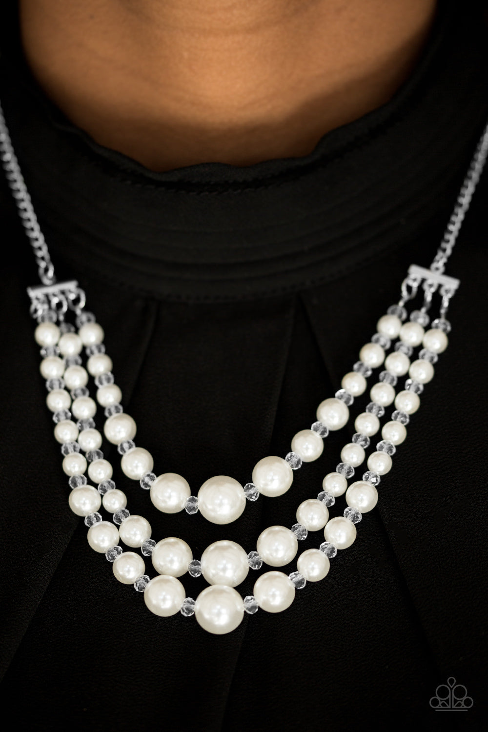 Paparazzi ~ Spring Social ~ White Pearl Necklace Set