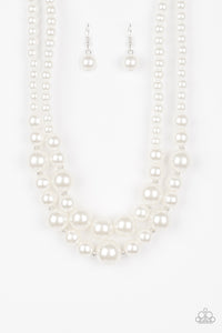 Paparazzi ~ The More The Modest ~ White  Pearl Necklace Set