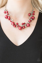 Load image into Gallery viewer, Paparazzi ~ The Upstater ~ Red Pearl Necklace Set