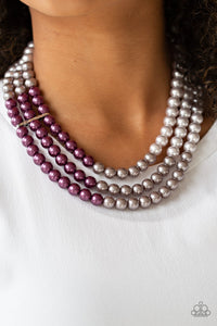 Paparazzi ~ Times Square Starlet ~ Purple Pearl Necklace and Bracelet Set