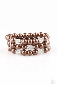 Paparazzi ~ Undeniably Dapper ~ Brown Pearl Bracelet