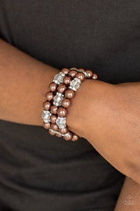 Paparazzi ~ Undeniably Dapper ~ Brown Pearl Bracelet