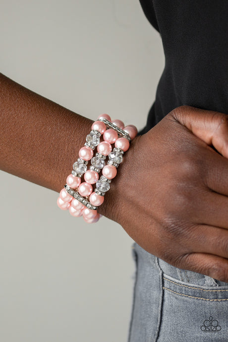 Paparazzi ~ Undeniably Dapper ~ Pink Pearl Bracelet