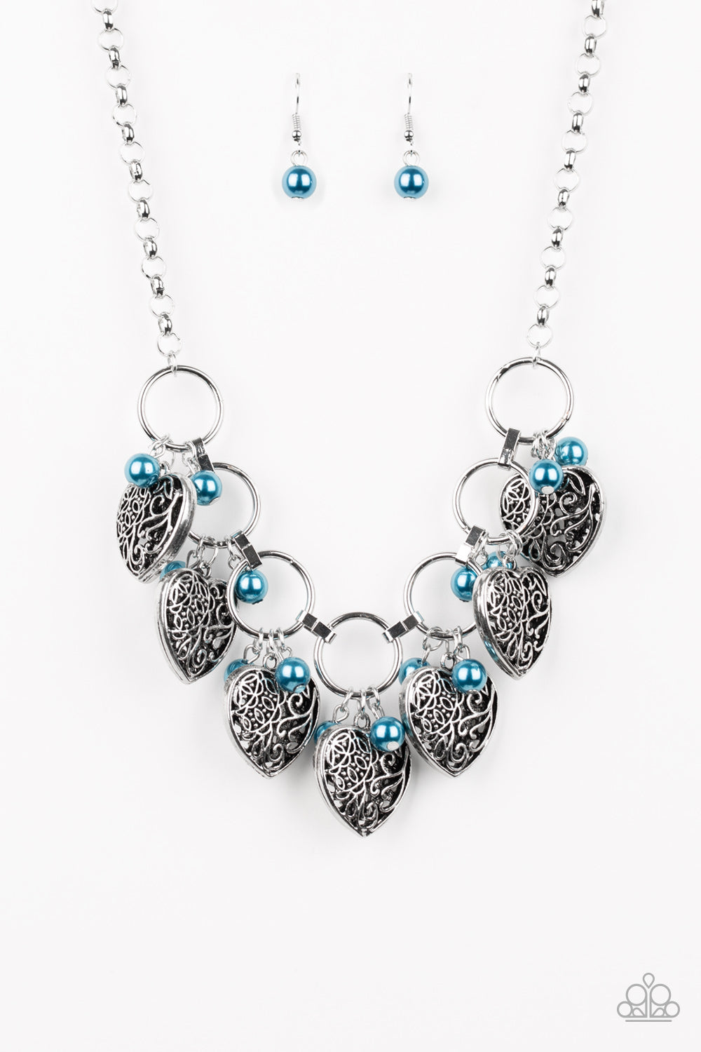 Paparazzi ~ Very Valentine ~ Blue Necklace Set