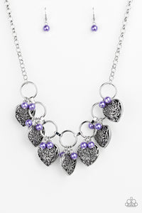 Paparazzi - Very Valentine - Purple Necklace Set