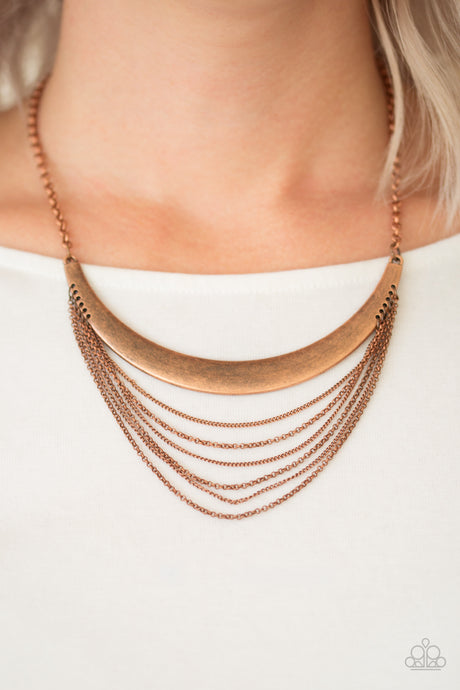 Paparazzi ~ Way Wayfarer ~ Copper Necklace Set