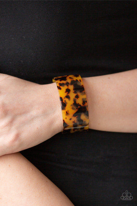 Paparazzi ~ Jungle Cruise ~ Yellow Acrylic Cuff Bracelet