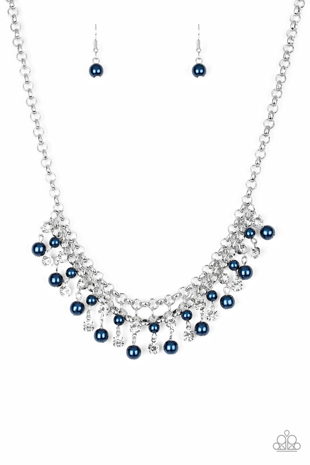 Paparazzi - You May Kiss the Bride - Blue Pearl Necklace Set