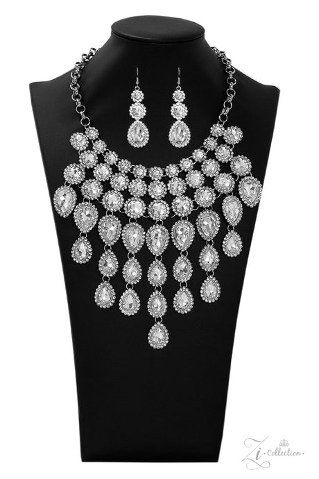 Paparazzi - Mesmerize - ZI Collection - White Necklace Set