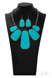 Paparazzi ~ "Monumental" ~ ZI Collection ~ Blue Turquoise Necklace Set